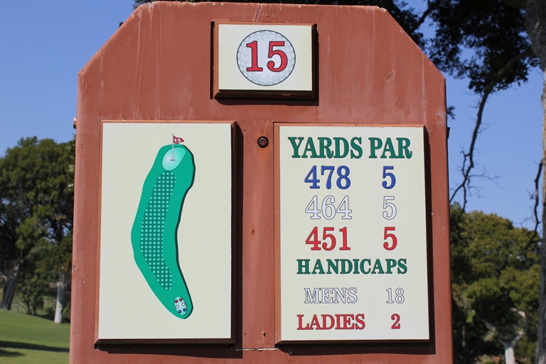 Hole 15 Sign
